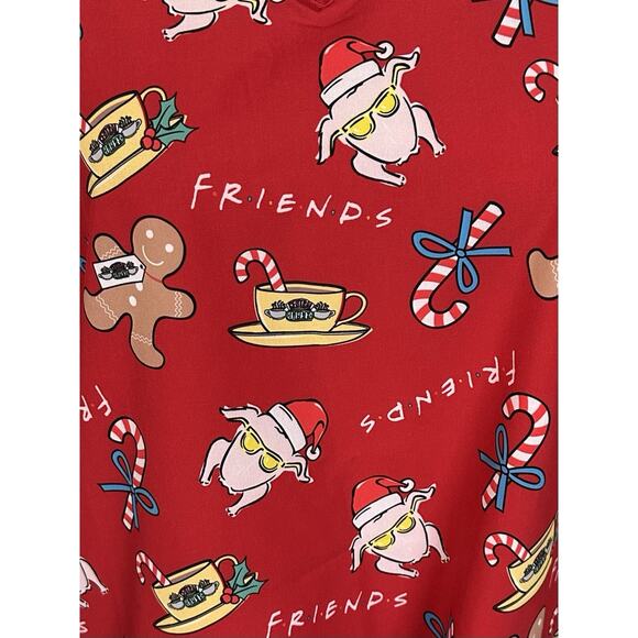 F.R.I.E.N.D.S Christmas Scrub Size Medium - Picture 2 of 6